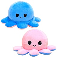 Octopus Reversible plushie, Cute Baby Toys 0-12 Months, Reversible Double-Sided flip Mood Octopus, F
