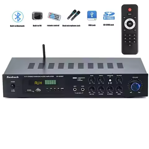 Sunbuck home theater 5.1 1000W HiFi Bluetooth audio amplifier 5.1 Stereo Surround Sound Home Karaoke