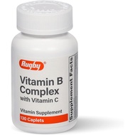 Rugby Vitamin B Complex with Vitamin C - Gluten-B Complex Vitamins, Metaboli,, and Immune, 130 Caple