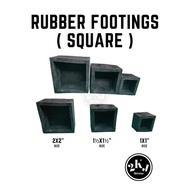 Rubber Tubular Footings (Square) 2x2" / 1½x1½" / 1" size