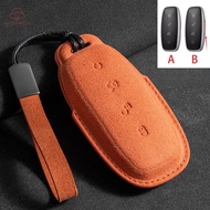 Leather Car Key Case Cover holder protection For Denza D9 N7 N8 MPV DENZA D9 EV 2024-2025 BYD DENZA 