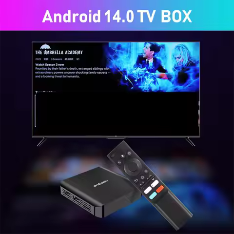 TV98 ATV PLUS Android 14 Smart TV Box Ultra HD 8K Allwinner H313 2GB 16GB Dual Wifi BT5.0 2.4G&5G Me