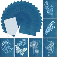 NOVWANG 80 Sheets Cyanotype Sun Print Paper, 5.8 x 8.3 Inch High Sensitivity Cyanotype Kit Sun Paper