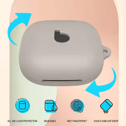 New Silicone Earphone Case Shockproof With Hook Charging Box Sleeve Protector Anti-scratch Earbuds S