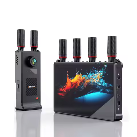 400m Wireless HDMI Extender Video Transmitter and Receiver with 7" LCD Screen Monitor 5G 0.05s Laten
