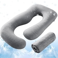 Sasttie Cooling Pregnancy Pillow Cover, 57-inch U Shaped Pregnancy Pillow Case, Fits 55 to 57 Inch M