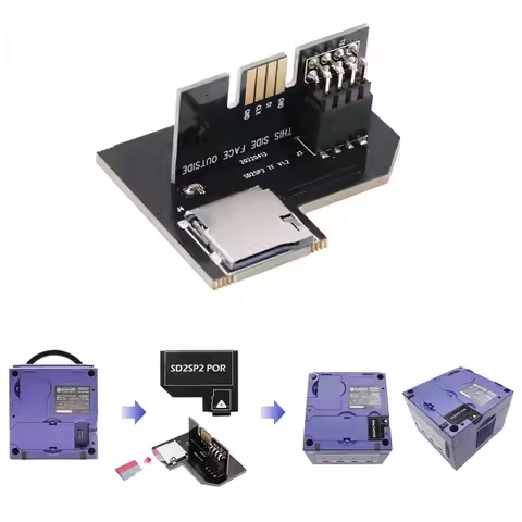 For NGC SD2SP2 PRO GameCube SD SP2 Adapter Serial Port 2 SDL Micro SD/TF Card Reader Adapter SD2SP2 