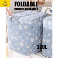 【HAPPYCLUB】Large Capacity Foldable Quilt Clothes Storage Bag wardrobe organizer box storage clothes organizer 衣櫥收纳 衣服收納盒 almari baju plastik drawer organizer zip bag