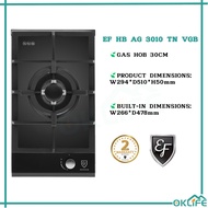 [OKLIFE. SG]EF HB AG 3010 TN VGB Single Burner Tempered Glass Cooker Hob Gas Stove 30cm