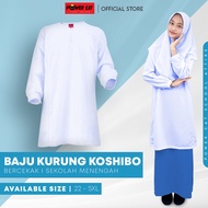 BAJU KURUNG CEKAK PUTIH SEKOLAH LICIN KAIN KOSHIBO KAIN PUTIH NILA SIZE : 22-5XL