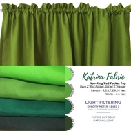 Curtain Aesthetic Plain 100% Katrina Fabric (NON-RING TOP) 4.6 feet (W) X 5/6/7/8/9/10 feet (L)