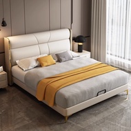 HOMIE LIFE luxury เตียงนอน 6 ฟุต bedroom leather bed ฐานเตียง เตียงมินิมอล H55 1.5M(1500mm*2000mm) One