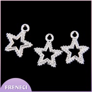 50pcs Vintage Silver Star Shape Charms Pendants For DIY Jewelry