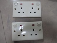 13A孖蘇板 雙頭13A插蘇 double gang 13A wall socket