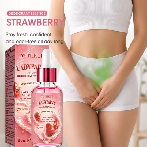 YUITIKUE LADYPARTS 30ml Strawberry Intimate Oil 72H Fresh Feeling Gentle Moisturizing Daily Private 