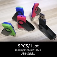 5pcs USB 2.0 Flash Drives | 128MB/256MB/512MB Mixed Color Thumb Drives for Business, and Image Stora