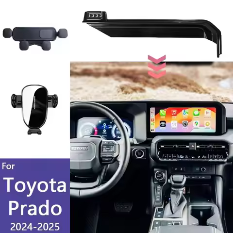 Car Phone Holder 10.25"/12.3" Screen Fixed Base For Toyota Land Cruiser Prado 250 J300 2024 2025 Cha