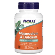 Now Foods Magnesium &amp; Calcium, Reverse 2:1 Ratio with Zinc and Vitamin D-3