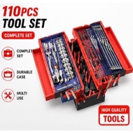 GENIUS TOOLS 110 PCS ¼" , 3/8" & ½" Dr. METRIC MECHANIC TOOL SET - MS-110TS
