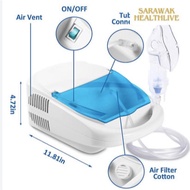 [KKM LULUS] Compressor Nebulizer Portable Air-Compressing Machine Asthma Inhaler For Adult & Kids