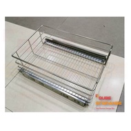 Kitchen Cabinet Pull Out Basket Carcase 400mm / 500mm Made in Taiwan SUS 304 Stainless Steel