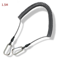 Fishing Lanyards 1.2M//1.5M/3M Retractable Coiled Tether with Carabiner TPU Boating Fishing Rope Ret