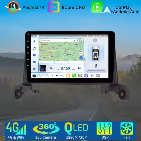 For Peugeot 3008 P84 2016-2020 5008 P87 2017-2020 Double Din Car Stereo Compatible with Voice Contro