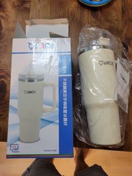 VACA 1200ml 真空手柄吸管冰霸杯