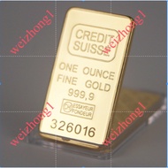 Swiss Bank Gold Bar Commemorative Coin 1 Ounce Alien Gold Coin Coin Foreign Currency Collection Cred