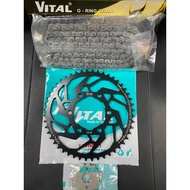 GPX Gentleman Demon GR 200 NSD Set 14T 15T Sprocket 46T 47T 48T Chain with Rubber Seal 428LO 134 Gen