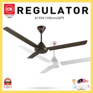 [2 UNITS] KDK K15V0 TWIN PACK REGULATOR CEILING FAN (150CM/60″) WHITE and Brown
