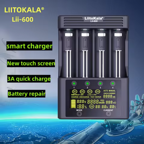Liitokala Lii-600 Lii-M4 Lii-PD2 Lii-500S3.7V 18650 18350 18500 16340 21700 20700 26650 1.2V AA AAA 