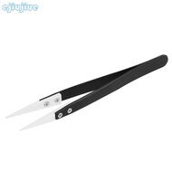 cc Ceramic Tips Tweezers Stainless Steel Handle Straight Aimed Tweezers For Coils