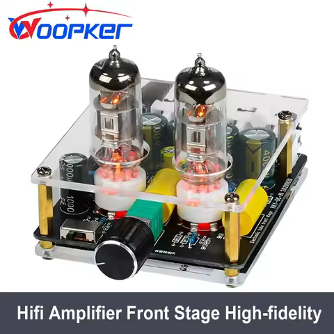 Woopker Audio Amplifier 6j3 Vacuum Tube Pre-Amplifiers HiFi Tube Preamp Bile Buffer Speaker Sound Am