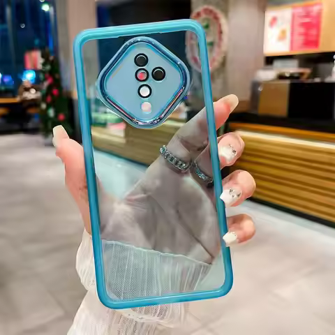 For VIVO S1 Pro Case Clear Lens Protection Film For vivo V17 Candy Color Soft Silicone Shockproof Co