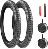 Set of 2 Foldable 20 Inch Bicycle Tyres 20 x 1.95/2.1/2.25 Coat with 2-Pack Inner Tube 50/53/57-406 