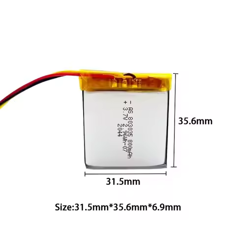 3.7v rechargeable polymer lithium battery, 803035, 800mAh, game console, GPS navigator, mp3, etc.
