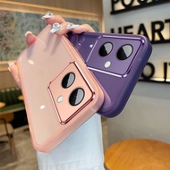 MYAA Vivo Y27 Y78 Y78Plus 4G 5G 2023 Phone Case Soft Transparent Square Plating Cover VivoY27 Y 27 7