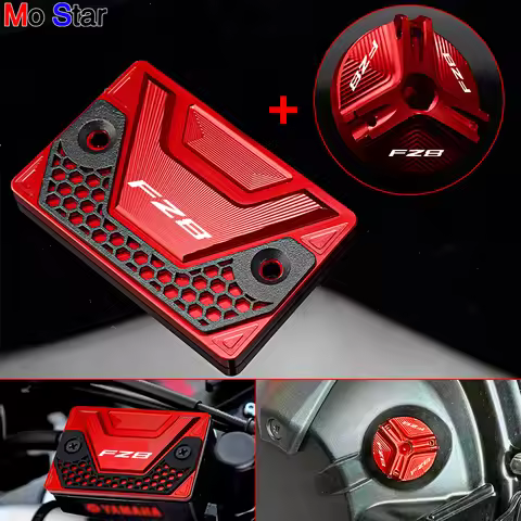 FZ8 Motorcycle CNC Drain Plug Engine Oil Filler Cap Front Brake Fluid Reservoir Cover For Yamaha FZ8