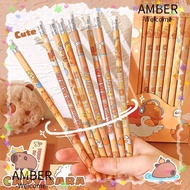 AMBER 8Pcs HB Pencil, Stationery Capybara Drawing Pencil, Durable Graffiti/Painting Smooth Writing W