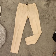 Slacks Long Pants Small Cylinder Work Khaki Color Brand Uniqlo Size 44