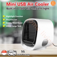 【Local Seller】 Mini Air Cooler Air Con USB Cooler Portable Aircon Fan desktop Air Conditioner Humidifier 冷风机