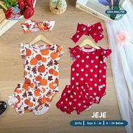 KATUN Jeje Oneset Baby Romper 3 in 1 Cotton Material Cute Outfit Cute Motif Ages 3 - 15 Months Daisy