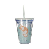Children's water cup creative cartoon baby feeding cup with straw leak-proof bottle outdoor portable children's water cup 380ml Unicorn Cup With Lid Straw Insulation Double Plastic Cup Classic Travel Mug Coffee Milk Juice Water Adult Children