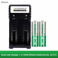 Delipow | High Capacity 14500 Lithium Battery 3.7V Size AA