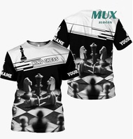【Free Custom Name & Number))((DIY Custom Name】Personalized name chess 3D full-color shirt, customize