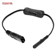 [Bilibili1] IEC 320 C8 to C7 Power Cable 30cm with Switch Replacement Power Cord Power Supply Adapte