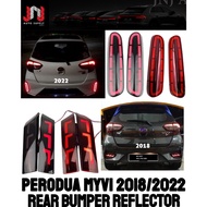 Perodua Myvi 2018-2022 Facelift LED Rear Bumper Reflector LED Light Rear Brake Light smoke/red