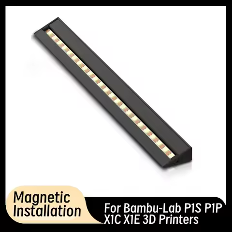 Led Light Strip Upgrade Kit for Bambu-Lab P1S P1P X1C X1E 3D Printers, 5V 0.3A LED Light Bar, Magnet