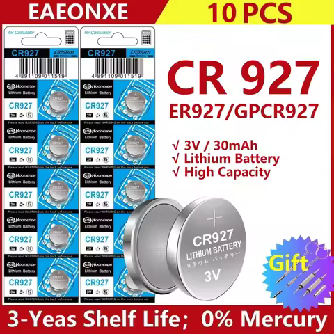 10pcs CR927 Button Cell Batteries 927 3V Lithium Batteries for Remote Toys Watch Battery